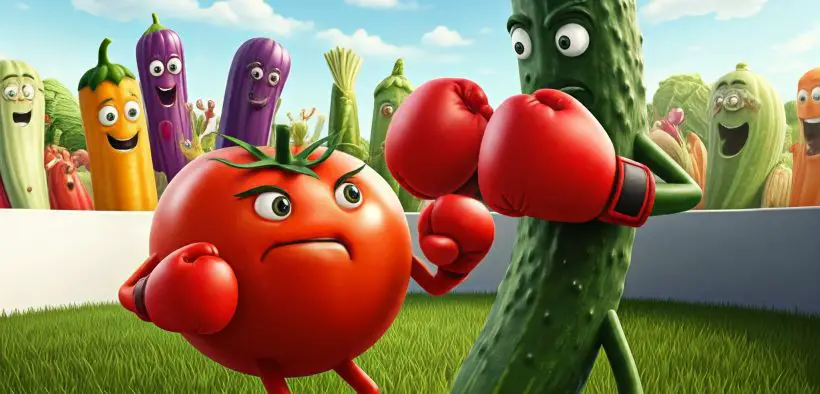 Veggie Wars: Who Would Win in a Fight—Tomato vs. Cucumber?