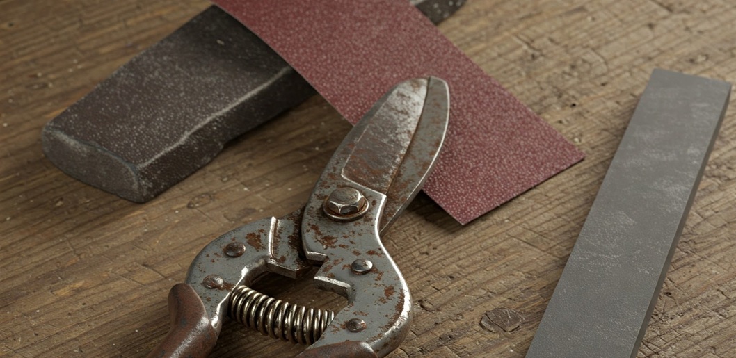 How to Clean Garden Pruning Shears: A Simple Guide 4 Sandpaper or a sharpening stone