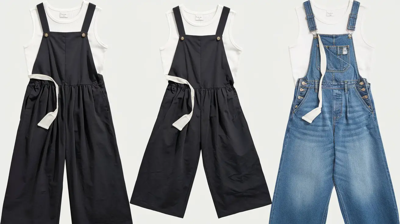 YESNO Women Casual Loose Long Bib Pants Wide Leg Jumpsuits Baggy Cotton Rompers Overalls with Pockets PZZTYP2 