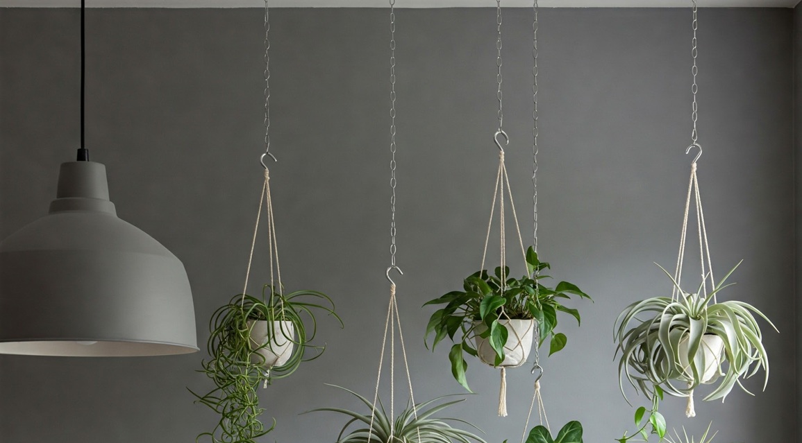 Plant Hanging from Ceiling Hooks