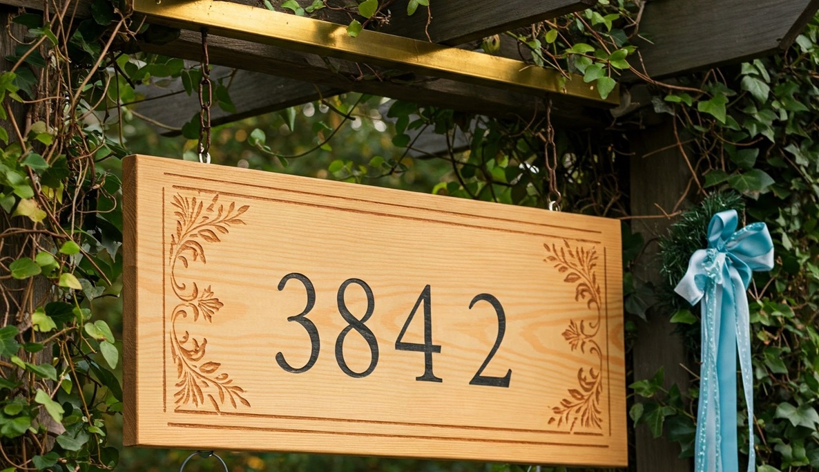Hanging Wooden Address Signs