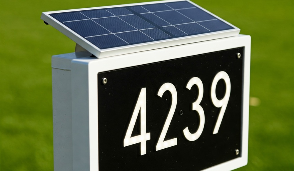 Solar Powered Address Signs