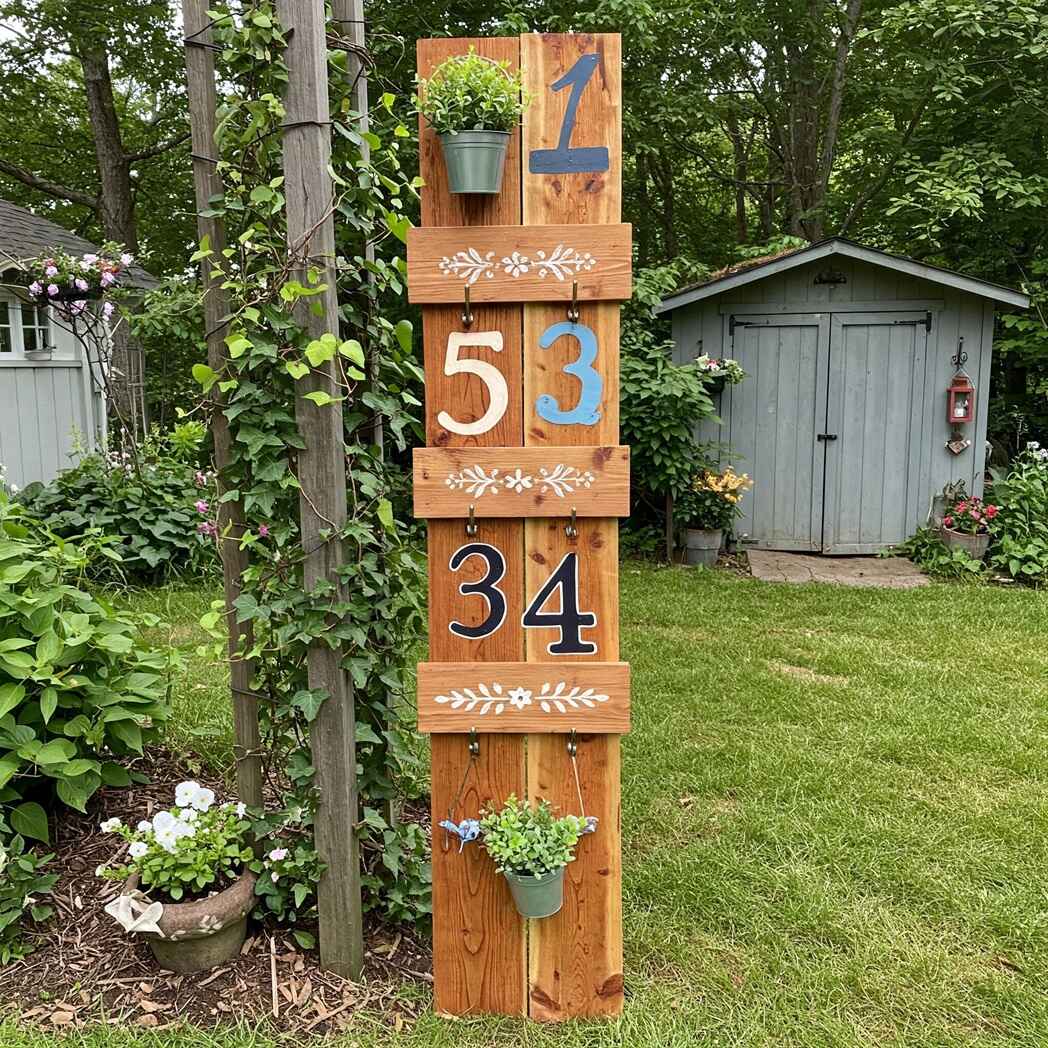 Wood Address Sign Ideas for Your Garden 4 Rustic Wooden Signs